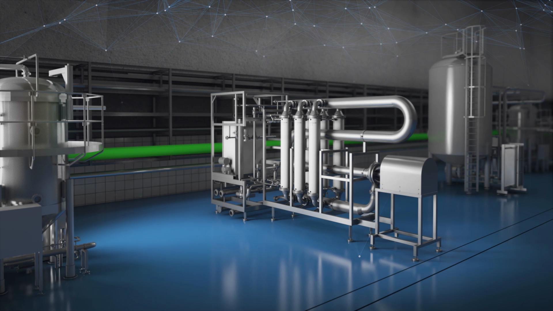 Pentair Machine setup brouwerij